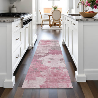 Piper Looms Chantille Abstract ACN2144 Pink Machine Washable Area Rug Runner Lifestyle Image Feature