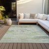 Piper Looms Chantille Abstract ACN2145 Aloe Machine Washable Area Rug Outdoor Lifestyle Image Feature