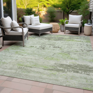 Piper Looms Chantille Abstract ACN2145 Aloe Machine Washable Area Rug Outdoor Lifestyle Image Feature