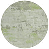 Piper Looms Chantille Abstract ACN2145 Aloe Machine Washable Area Rug Round Main Image
