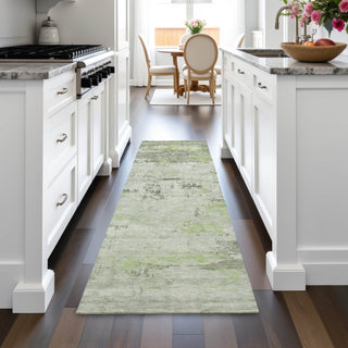 Piper Looms Chantille Abstract ACN2145 Aloe Machine Washable Area Rug Runner Lifestyle Image Feature
