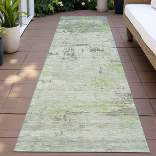 Piper Looms Chantille Abstract ACN2145 Aloe Machine Washable Area Rug Runner Outdoor Lifestyle Image Feature