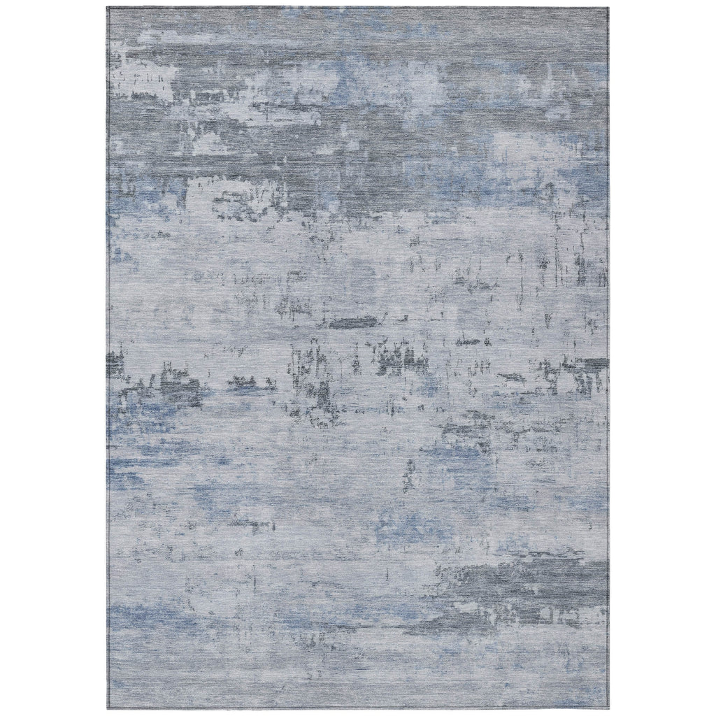 Piper Looms Chantille Abstract ACN2145 Blue Machine Washable Area Rug main image