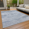 Piper Looms Chantille Abstract ACN2145 Blue Machine Washable Area Rug Outdoor Lifestyle Image Feature