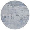 Piper Looms Chantille Abstract ACN2145 Blue Machine Washable Area Rug Round Main Image