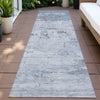 Piper Looms Chantille Abstract ACN2145 Blue Machine Washable Area Rug Runner Outdoor Lifestyle Image Feature