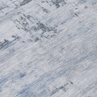 Piper Looms Chantille Abstract ACN2145 Blue Machine Washable Area Rug Swatch Image