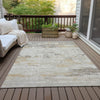 Piper Looms Chantille Abstract ACN2145 Putty Machine Washable Area Rug Outdoor Lifestyle Image Feature