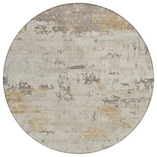 Piper Looms Chantille Abstract ACN2145 Putty Machine Washable Area Rug Round Main Image
