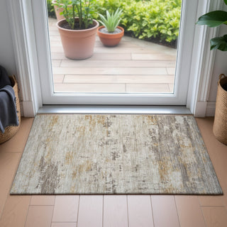 Piper Looms Chantille Abstract ACN2145 Putty Machine Washable Area Rug Scatter Lifestyle Image Feature