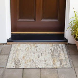 Piper Looms Chantille Abstract ACN2145 Putty Machine Washable Area Rug Scatter Outdoor Lifestyle Image Feature