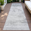 Piper Looms Chantille Abstract ACN2145 Silver Machine Washable Area Rug Runner Outdoor Lifestyle Image Feature
