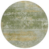 Piper Looms Chantille Abstract ACN2146 Aloe Machine Washable Area Rug Round Main Image