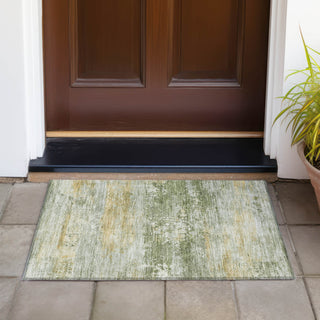 Piper Looms Chantille Abstract ACN2146 Aloe Machine Washable Area Rug Scatter Outdoor Lifestyle Image Feature
