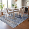 Piper Looms Chantille Abstract ACN2146 Blue Machine Washable Area Rug Lifestyle Image Feature