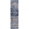Piper Looms Chantille Abstract ACN2146 Blue Machine Washable Area Rug Runner Main Image