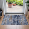 Piper Looms Chantille Abstract ACN2146 Blue Machine Washable Area Rug Scatter Lifestyle Image Feature