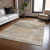 Piper Looms Chantille Abstract ACN2146 Brown Machine Washable Area Rug Lifestyle Image Feature