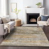 Piper Looms Chantille Abstract ACN2146 Brown Machine Washable Area Rug Lifestyle Image Feature
