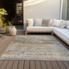 Piper Looms Chantille Abstract ACN2146 Brown Machine Washable Area Rug Outdoor Lifestyle Image Feature