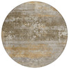 Piper Looms Chantille Abstract ACN2146 Brown Machine Washable Area Rug Round Main Image