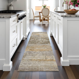 Piper Looms Chantille Abstract ACN2146 Brown Machine Washable Area Rug Runner Lifestyle Image Feature
