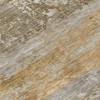 Piper Looms Chantille Abstract ACN2146 Brown Machine Washable Area Rug Swatch Image
