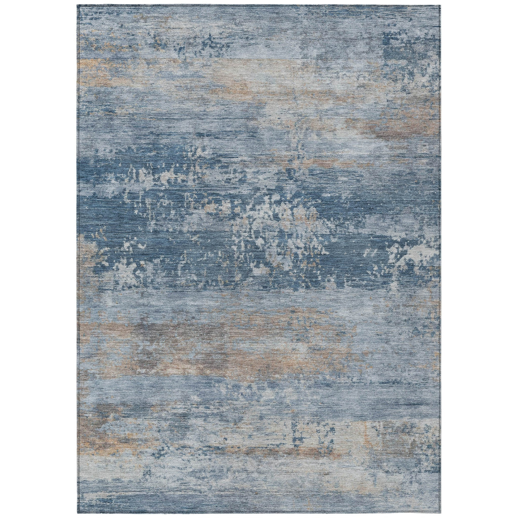 Piper Looms Chantille Abstract ACN2146 Denim Machine Washable Area Rug main image