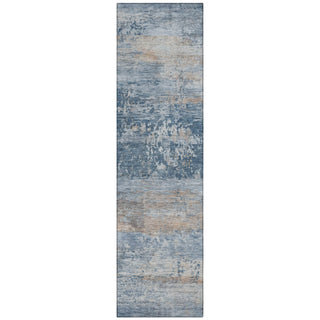 Piper Looms Chantille Abstract ACN2146 Denim Machine Washable Area Rug Runner Main Image