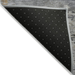 Piper Looms Chantille Abstract ACN2146 Gray Machine Washable Area Rug Backing Image