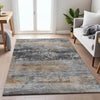 Piper Looms Chantille Abstract ACN2146 Gray Machine Washable Area Rug Lifestyle Image Feature
