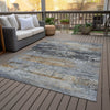 Piper Looms Chantille Abstract ACN2146 Gray Machine Washable Area Rug Outdoor Lifestyle Image Feature