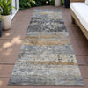 Piper Looms Chantille Abstract ACN2146 Gray Machine Washable Area Rug Runner Outdoor Lifestyle Image Feature