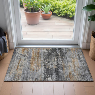 Piper Looms Chantille Abstract ACN2146 Gray Machine Washable Area Rug Scatter Lifestyle Image Feature
