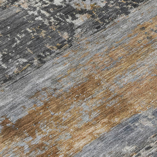 Piper Looms Chantille Abstract ACN2146 Gray Machine Washable Area Rug Swatch Image
