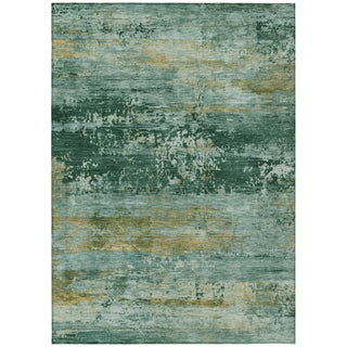 Piper Looms Chantille Abstract ACN2146 Green Machine Washable Area Rug main image