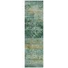 Piper Looms Chantille Abstract ACN2146 Green Machine Washable Area Rug Runner Main Image