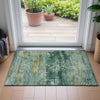 Piper Looms Chantille Abstract ACN2146 Green Machine Washable Area Rug Scatter Lifestyle Image Feature