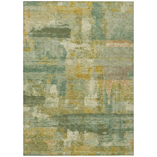 Piper Looms Chantille Abstract ACN2147 Green Machine Washable Area Rug main image