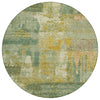 Piper Looms Chantille Abstract ACN2147 Green Machine Washable Area Rug Round Main Image