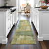Piper Looms Chantille Abstract ACN2147 Green Machine Washable Area Rug Runner Lifestyle Image Feature