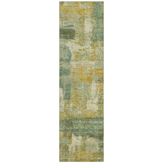 Piper Looms Chantille Abstract ACN2147 Green Machine Washable Area Rug Runner Main Image