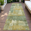 Piper Looms Chantille Abstract ACN2147 Green Machine Washable Area Rug Runner Outdoor Lifestyle Image Feature