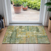 Piper Looms Chantille Abstract ACN2147 Green Machine Washable Area Rug Scatter Lifestyle Image Feature
