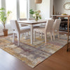 Piper Looms Chantille Abstract ACN2147 Rust Machine Washable Area Rug Lifestyle Image Feature