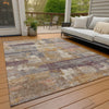 Piper Looms Chantille Abstract ACN2147 Rust Machine Washable Area Rug Outdoor Lifestyle Image Feature