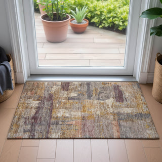 Piper Looms Chantille Abstract ACN2147 Rust Machine Washable Area Rug Scatter Lifestyle Image Feature