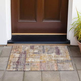 Piper Looms Chantille Abstract ACN2147 Rust Machine Washable Area Rug Scatter Outdoor Lifestyle Image Feature
