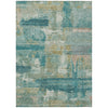 Piper Looms Chantille Abstract ACN2147 Teal Machine Washable Area Rug main image