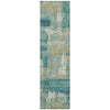 Piper Looms Chantille Abstract ACN2147 Teal Machine Washable Area Rug Runner Main Image